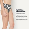 image:imageAmazon Essentials Womens High Waist High Leg Bikini BottomCream Black Floral