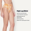 image:imageAmazon Essentials Womens High Waist High Leg Bikini BottomRust Orange Abstract Palms