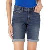 image:imageAmazon Essentials Womens MidRise Slim Fit Bermuda Shorts with PocketsDark Wash