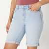 image:imageAmazon Essentials Womens MidRise Slim Fit Bermuda Shorts with PocketsIced Blue Light Wash