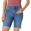 image:imageAmazon Essentials Womens MidRise Slim Fit Bermuda Shorts with PocketsMedium Blue Vintage