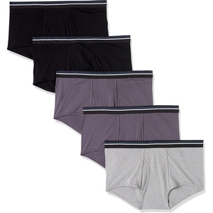 image:imageAmazon Essentials Mens Breathable Ribbed Knit Briefs with Elasticized WaistbandBlackCharcoalGrey