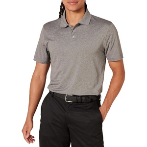 image:imageAmazon Essentials Mens Moisture Wicking Golf Polo Shirt Short Sleeve SlimFit QuickDryMedium Heather Grey