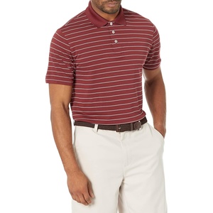 image:imageAmazon Essentials Mens Moisture Wicking Golf Polo Shirt Short Sleeve SlimFit QuickDryPort Stripe
