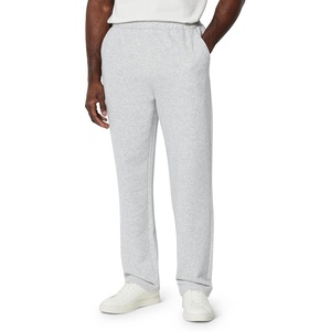 image:imageAmazon Essentials Mens Regular Fit French Terry Open Bottom SweatpantsLight Grey Heather