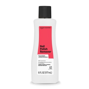 image:imageAmazon Essentials Nail Polish Remover Nourishing AcetoneBased Formulated with Panthenol and Vitamin E 6 Fl OzNonAcetone