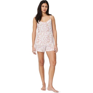 image:imageAmazon Essentials Womens ModalBlend Pajama Set Camisole with ShortsEggshell White Floral