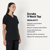 image:imageAmazon Basics Womens Scrubs VNeck Top with PocketsBlack