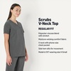 image:imageAmazon Basics Womens Scrubs VNeck Top with PocketsCharcoal