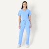 image:imageAmazon Basics Womens Scrubs VNeck Top with PocketsCornflower Blue