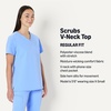 image:imageAmazon Basics Womens Scrubs VNeck Top with PocketsCornflower Blue