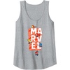 image:imageAmazon Essentials Marvel Block Letters With Five Tiny Super Heroes Tank TopHeather Grey