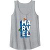 image:imageAmazon Essentials Marvel Block Letters With Three Tiny Super Heroes Tank TopHeather Grey