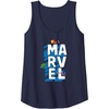 image:imageAmazon Essentials Marvel Block Letters With Three Tiny Super Heroes Tank TopNavy Blue
