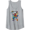 image:imageAmazon Essentials Marvel Super Heroes Multi Hero Shattered Collage Tank TopHeather Grey