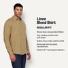image:imageAmazon Essentials Mens RegularFit Long Sleeve Linen Blend ShirtMushroom Brown