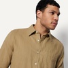 image:imageAmazon Essentials Mens RegularFit Long Sleeve Linen Blend ShirtMushroom Brown