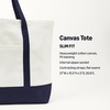 image:imageAmazon Essentials Unisex Adults Large Heavy Duty Canvas Beach Tote Bag NaturalRed One SizeNaturalNavy