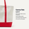 image:imageAmazon Essentials Unisex Adults Large Heavy Duty Canvas Beach Tote Bag NaturalRed One SizeNaturalRed