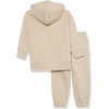 image:imageAmazon Essentials Unisex Kids and Toddlers Modern Sweatsuit Set 2 Piece Hooded Outfit Pack of 2Tan