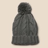 image:imageAmazon Essentials Womens Chunky Cable Beanie with Yarn PomCharcoal