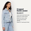 image:imageAmazon Essentials Womens Low Stretch RelaxedFit Cropped Denim JacketClassic Light Wash