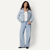 image:imageAmazon Essentials Womens Low Stretch RelaxedFit Cropped Denim JacketClassic Light Wash