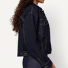 image:imageAmazon Essentials Womens Low Stretch RelaxedFit Cropped Denim JacketRinse Denim