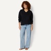 image:imageAmazon Essentials Womens Oversized VNeck Fleece Pullover SweatshirtBlack
