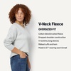 image:imageAmazon Essentials Womens Oversized VNeck Fleece Pullover SweatshirtLight Grey Heather