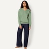 image:imageAmazon Essentials Womens Oversized VNeck Fleece Pullover SweatshirtSage Green