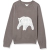 image:imageAmazon Essentials Boys and Toddlers Cotton Knit Pullover Crewneck SweaterDark Grey White Polar Bear