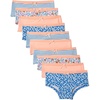 image:imageAmazon Essentials Girls Cotton Jersey Hipster Underwear Pack of 10Peach Flower Stripes