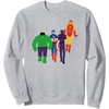 image:imageAmazon Essentials Marvel Avengers Flat and Stylized Heroes SweatshirtHeather Grey