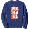 image:imageAmazon Essentials Marvel Block Letters With Five Tiny Super Heroes SweatshirtNavy Blue
