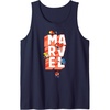 image:imageAmazon Essentials Marvel Block Letters With Five Tiny Super Heroes Tank TopNavy Blue