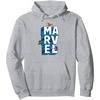image:imageAmazon Essentials Marvel Block Letters With Three Tiny Super Heroes Pullover HoodieHeather Grey