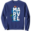 image:imageAmazon Essentials Marvel Block Letters With Three Tiny Super Heroes SweatshirtNavy Blue