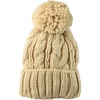 image:imageAmazon Essentials Womens Chunky Cable Beanie with Yarn PomWarm Beige
