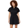 image:imageAmazon Essentials Womens Fit amp Flare Cotton Poplin Collared Short Sleeve Dress with Elastic WaistBlack