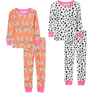 image:imageAmazon Essentials Babies Toddlers and Boys SnugFit Cotton Pajama Set MultipacksCoral Orange Dog