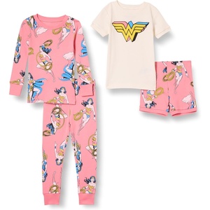 image:imageAmazon Essentials Babies Toddlers and Boys SnugFit Cotton Pajama Set MultipacksWonder Woman Poses  Kids