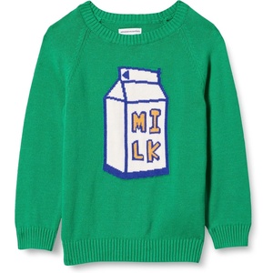 image:imageAmazon Essentials Boys and Toddlers Cotton Knit Pullover Crewneck SweaterGreen Milk Carton