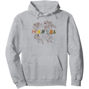 image:imageAmazon Essentials Marvel Avengers HandDrawn Multi Hero Collage Pullover HoodieHeather Grey