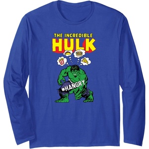 image:imageAmazon Essentials Marvel Avengers The Incredible Hulk Hangry Long Sleeve TShirtRoyal Blue