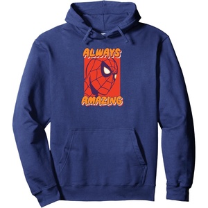 image:imageAmazon Essentials Marvel SpiderMan Always Amazing Boxed Portrait Pullover HoodieNavy Blue