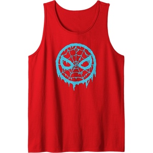 image:imageAmazon Essentials Marvel SpiderMan Dripping Blue Face Logo Tank TopRed