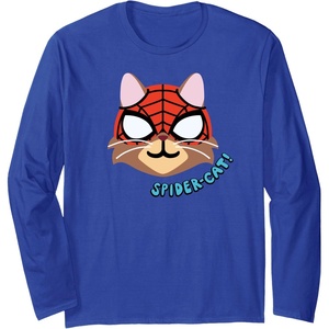 image:imageAmazon Essentials Marvel SpiderMan SpiderCat Portrait Long Sleeve TShirtRoyal Blue