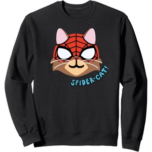 image:imageAmazon Essentials Marvel SpiderMan SpiderCat Portrait SweatshirtBlack