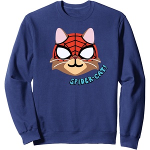 image:imageAmazon Essentials Marvel SpiderMan SpiderCat Portrait SweatshirtNavy Blue